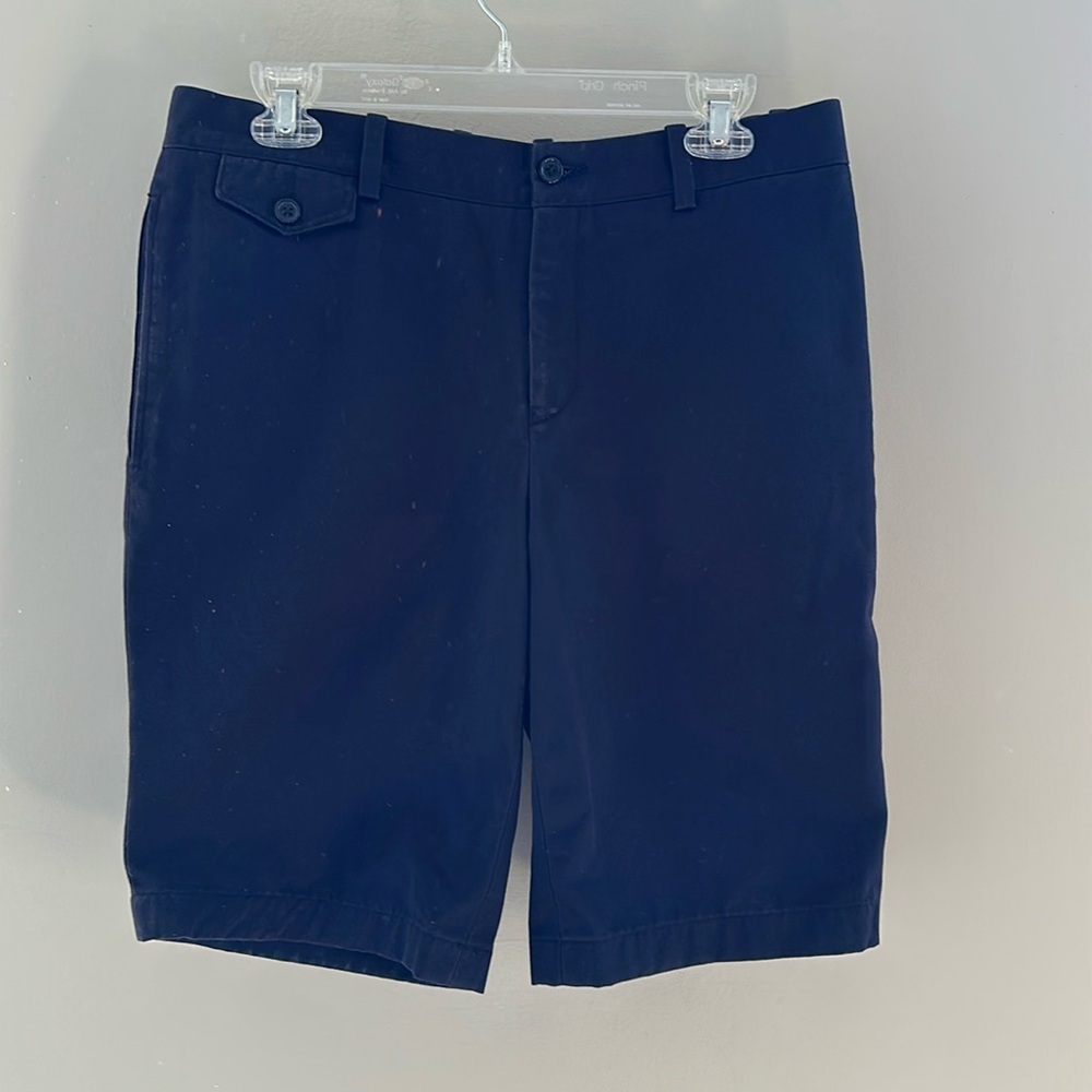 Navy blue cotton shorts — size 32